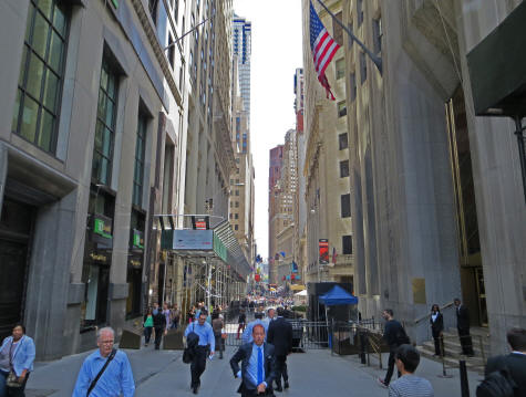 Wall Street in New York City